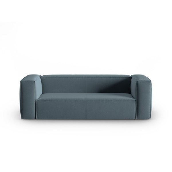 Canapea albastră cu tapițerie din catifea 200 cm Mackay – Cosmopolitan Design