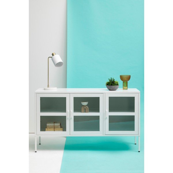Vitrină albă din oțel 140x80x45 cm Acier – Premier Housewares-image-4