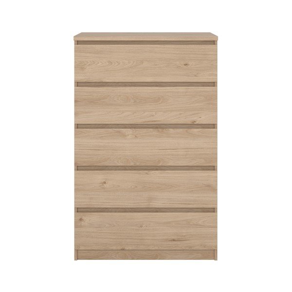 Comodă în culoare naturală cu aspect de lemn de stejar 77x121x50 cm Naia – Tvilum-image-2