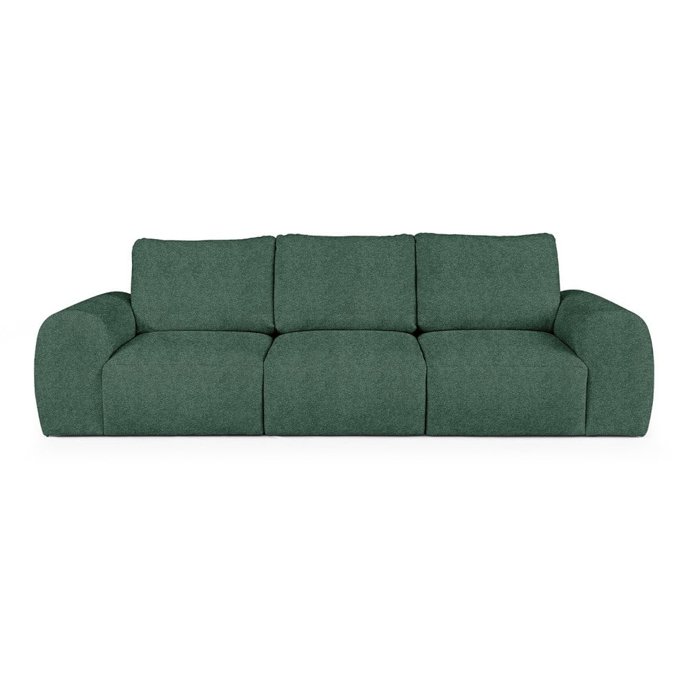 Canapea verde cu tapițerie din țesătură bouclé 287 cm Mirel – Rodier