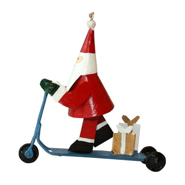 Decorațiune suspendată pentru Crăciun G-Bork Santa on Scooter