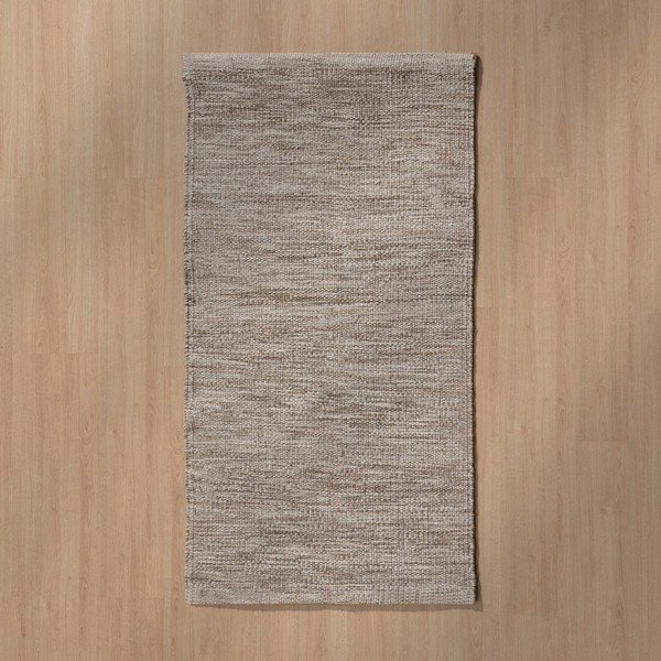 Covor maro reversibil din amestesc de lână 80x150 cm – Ixia-image-1