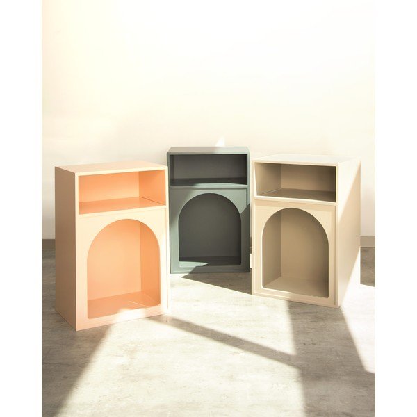 Noptieră de copii gri antracit cu rafturi Orson – Really Nice Things-image-1