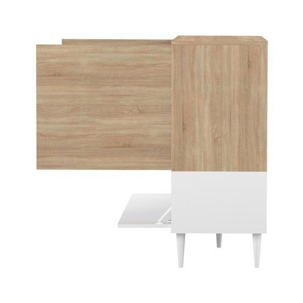 Comodă joasă cu ușă cu aspect de lemn de stejar TemaHome Horizon-image-4