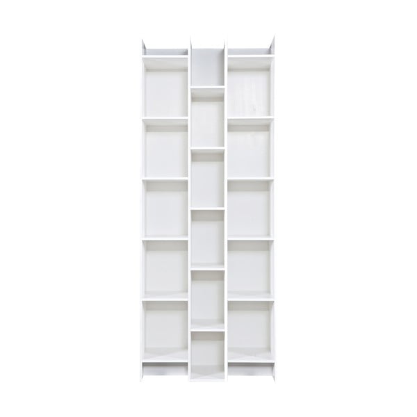 Bibliotecă WOOOD Grenen, modul de bază, alb-image-3
