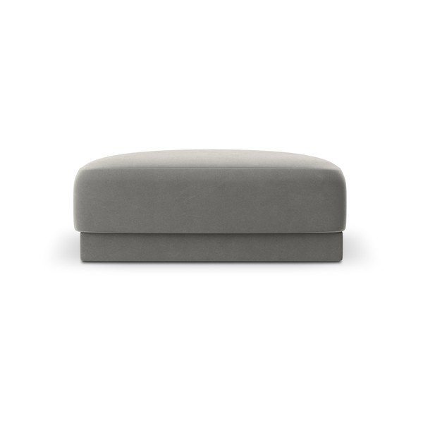 Taburet gri cu tapițerie din catifea Miley  – Micadoni Home-image-3