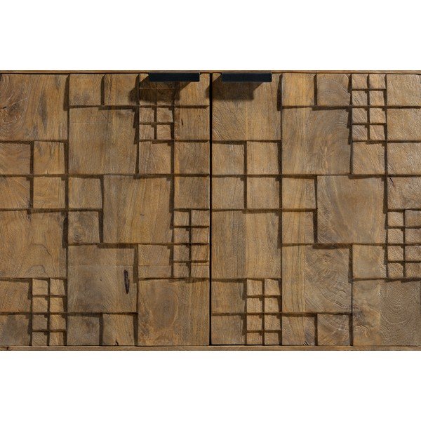 Comodă în culoare naturală din lemn de mango 175x78x40 cm Priya – MOME-image-4