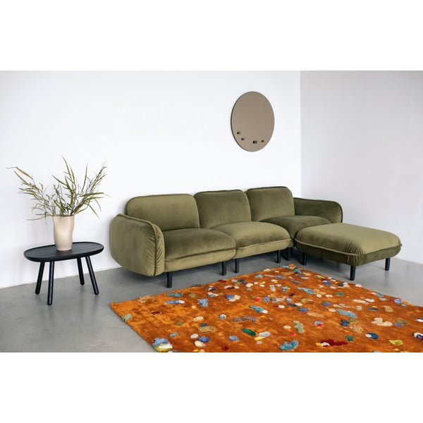 Canapea verde cu tapițerie din catifea 264 cm Bean – EMKO-image-3