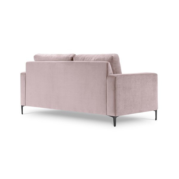 Canapea cu tapițerie din catifea Kooko Home Harmony, 158 cm, roz-image-3