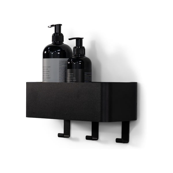 Raft pentru baie negru de montat pe perete din oțel Multi – Spinder Design-image-2