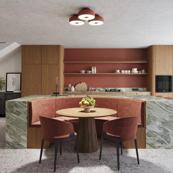 Plafonieră portocalie ø 30 cm Blacko – Sollux-image-2