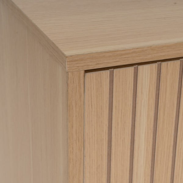 Noptieră în culoare naturală cu aspect de lemn de stejar Mid-Lines – Casa Selección-image-3