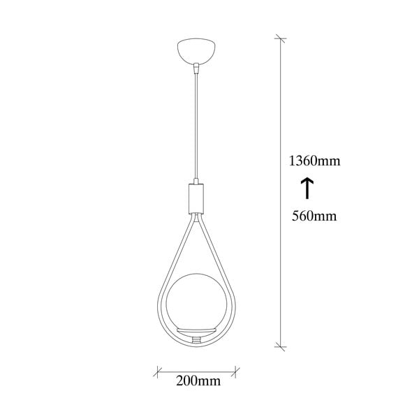 Lustră neagră-albă cu abajur din sticlă Mudoni – Opviq lights-image-4