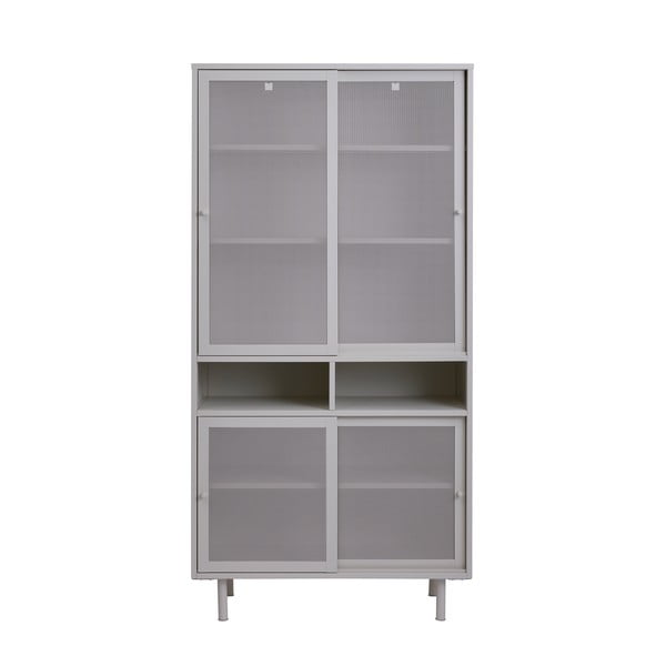 Dulap gri din metal cu ușă glisantă 90x180x40 cm Veep – Unique Furniture