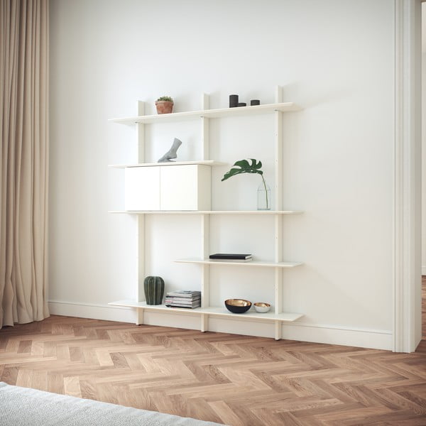 Modul cu uși pentru sistem de rafturi modulare, alb 68,5x68,5 cm Bridge - Tenzo-image-4