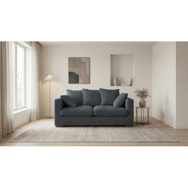 Canapea gri cu tapițerie din catifea reiată  175 cm Comfy – Scandic-image-4