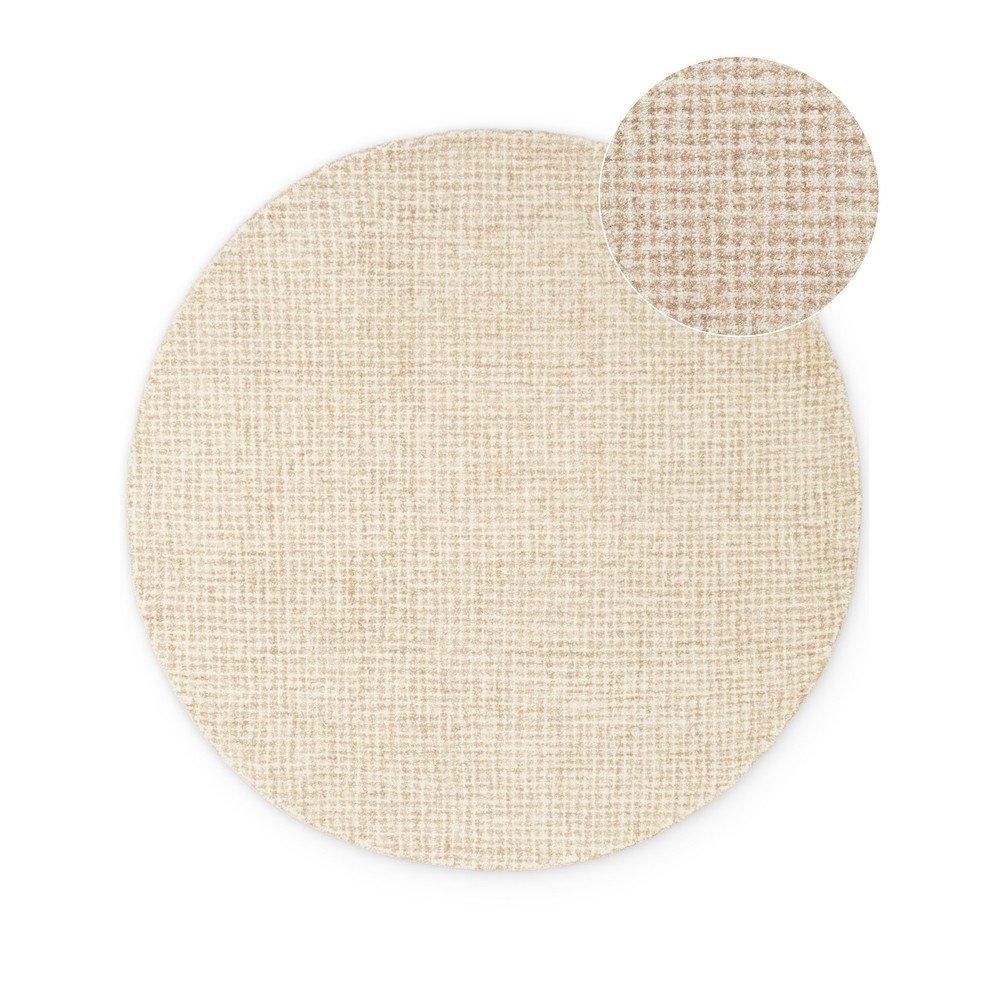 Covor in culoare naturala rotund din lana ø 200 cm Eloise – Hanse Home