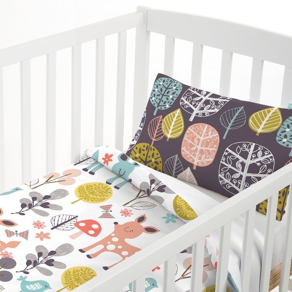 Lenjerie de pat din bumbac pentru copii Moshi Moshi Woodland, 115 x 145 cm-image-1