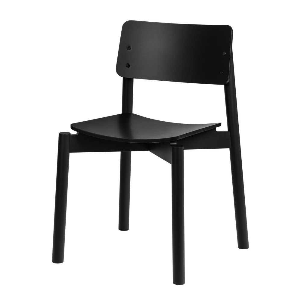 Scaun de dining negru stivuibil Wem – noo.ma