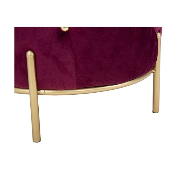 Taburet Mauro Ferretti Glam, ø 45 cm, roșu - vișiniu-image-4