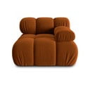 Modul pentru canapea portocaliu cu tapițerie din catifea (colț dreapta) Bellis – Micadoni Home