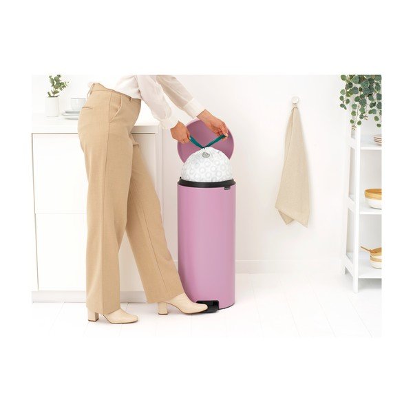 Coș de gunoi roz cu pedală din oțel 30 l NewIcon – Brabantia-image-3
