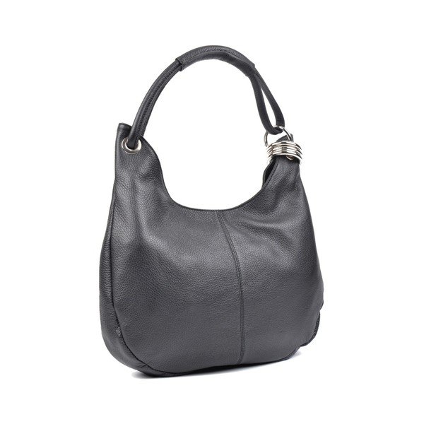 Geantă din piele Carla Ferreri Giuliya, negru-image-2