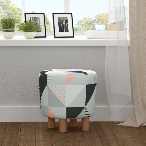 Taburet cu picioare din lemn Cono Tepe, ⌀ 41 cm-image-3