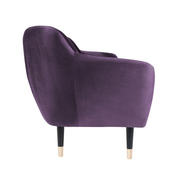 Canapea Mazzini Sofas BENITO cu picioare negre, mov, 158 cm-image-3