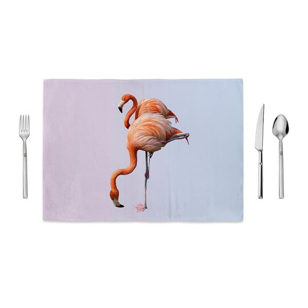 Suport farfurie Home de Bleu Flamingos, 35 x 49 cm