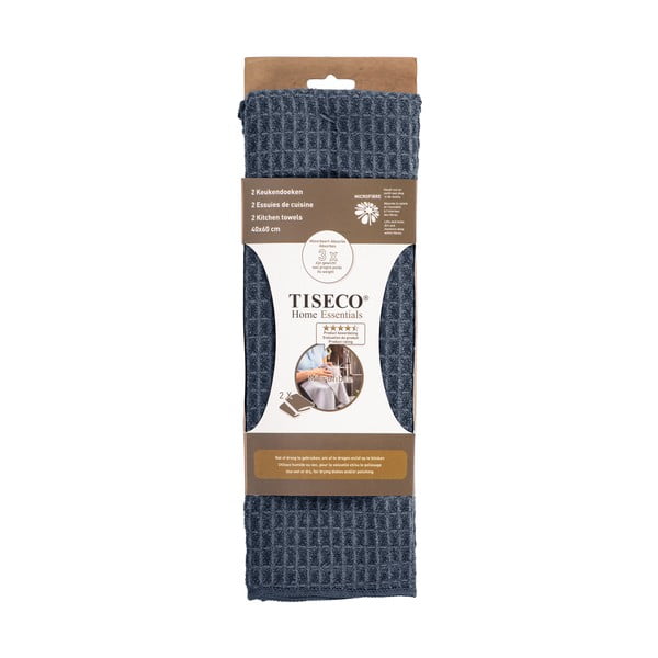 Prosoape de vase 2 buc. din microfibră 40x60 cm Waffle – Tiseco Home Studio-image-1