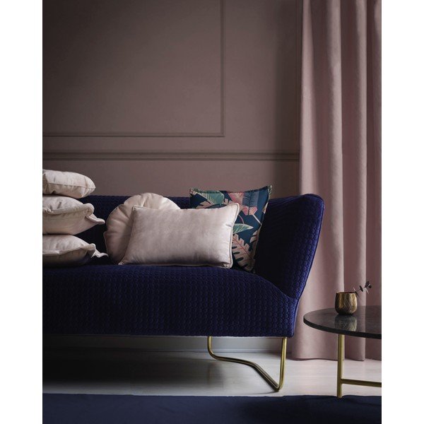 Pernă cu husă din catifea Velvet Atelier Susan, 45 x 45 cm, albastru - roz-image-1