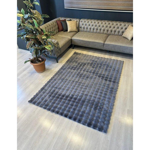Covor gri antracit lavabil 150x230 cm Bubble Anthracite – Mila Home-image-2