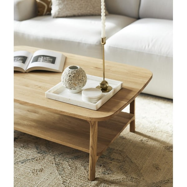 Măsuță de cafea în culoare naturală din lemn   de stejar 60x100 cm Twig – The Beds-image-1