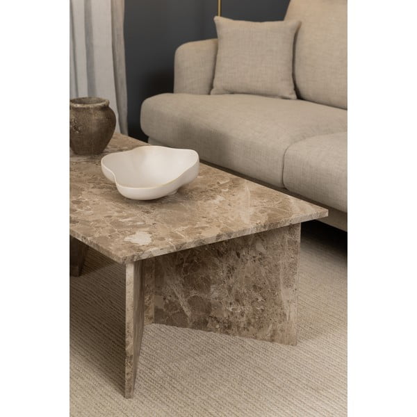Măsuță de cafea bej din marmură 70x140 cm Vega – Actona-image-1