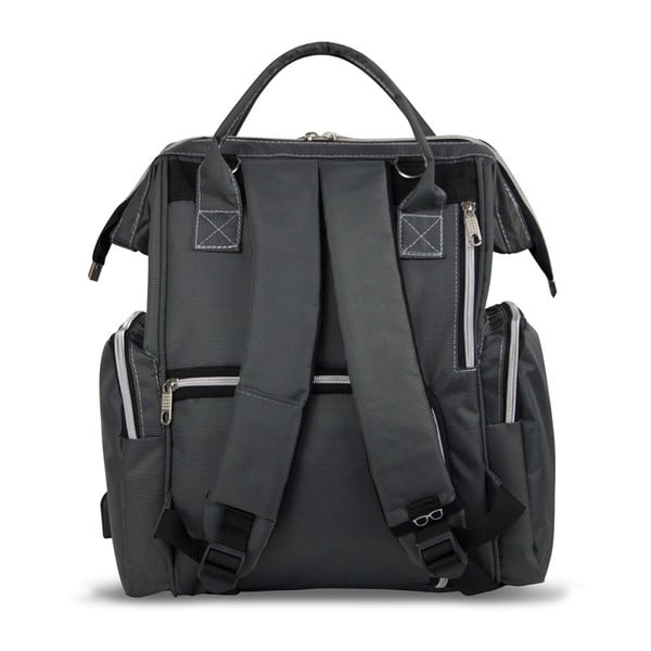 Rucsac maternitate cu port USB My Valice HAPPY MOM Baby Care, antracit-image-2