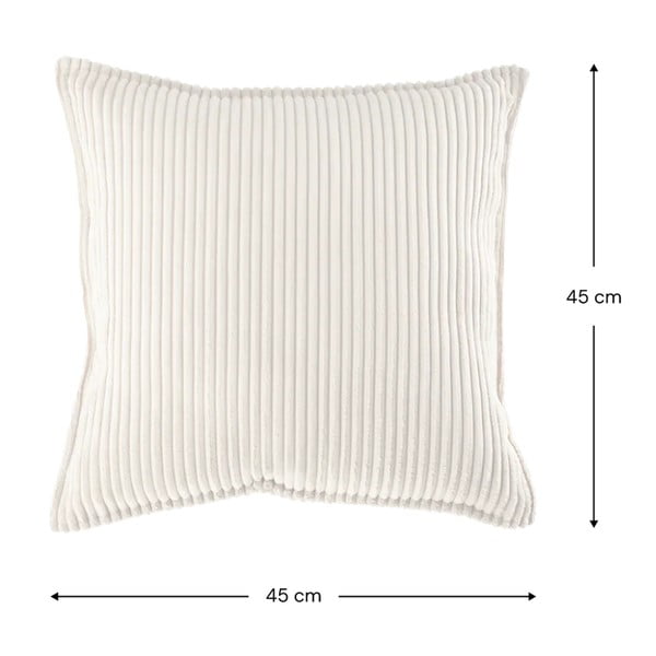 Pernă decorativă pentru copii crem cu tapițerie din catifea reiată Block – Wigiwama-image-3