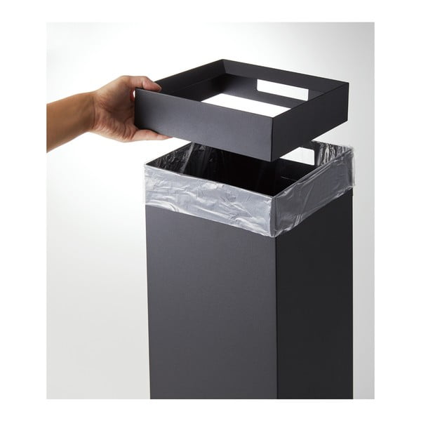 Coș de gunoi negru din metal 27 l Tall – YAMAZAKI-image-3
