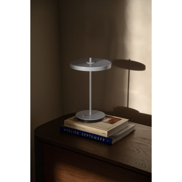 Veioză albastru-deschis LED din metal cu abajur din metal (înălțime 31 cm) Asteria Move – UMAGE-image-3