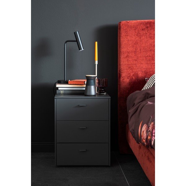 Veioză neagră LED cu intensitate reglabilă (înălțime 48 cm) Stina – Fischer & Honsel-image-2