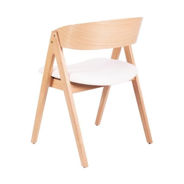 Set 2 scaune din lemn de cauciuc sømcasa Rina, natural-alb-image-1