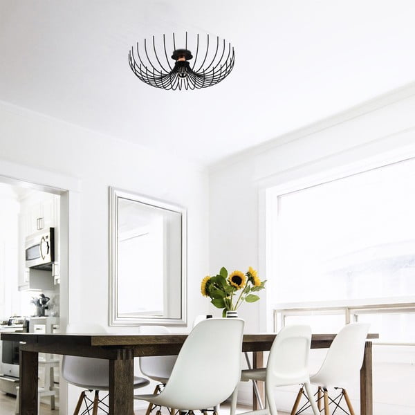 Plafonieră neagră cu abajur din metal ø 56 cm Aspendos – Opviq lights-image-3