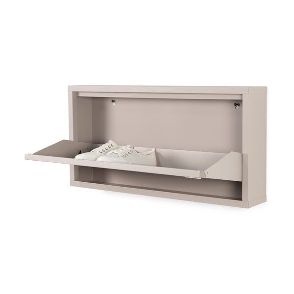 Pantofar taupe cu deschidere înclinată din metal 75x37,5x12,5 cm Billy – Spinder Design-image-2