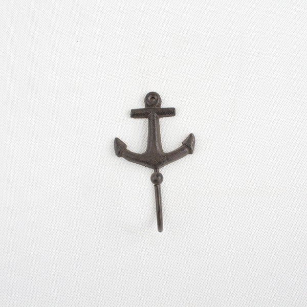 Cârlig din fontă pentru perete în formă de ancoră Dakls Navy, negru