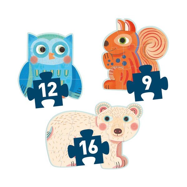 Set 3 puzzle-uri pentru copii Djeco Forest-image-2