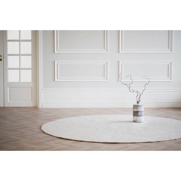 Covor gri deschis rotund din lână ø 250 cm Auckland - Rowico-image-2