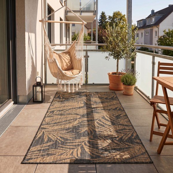 Covor pentru exterior și interior negru/maro 60x100 cm Mira 1451 – Ayyildiz Carpets-image-1
