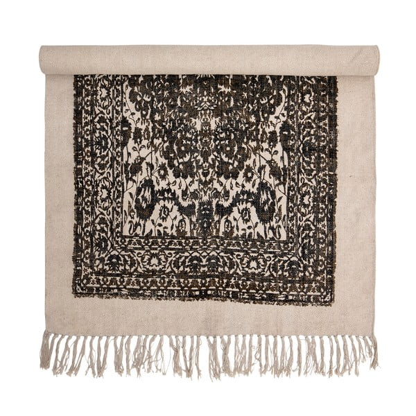 Covor din bumbac Bloomingville Luca, 90 x 150 cm, bej-negru-image-2