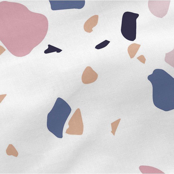 Set 2 fețe de pernă din bumbac Blanc Terrazzo, 50 x 75 cm-image-3