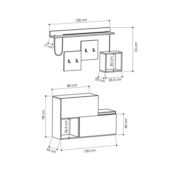 Set mobilier pentru hol  Holdon - Kalune Design-image-3